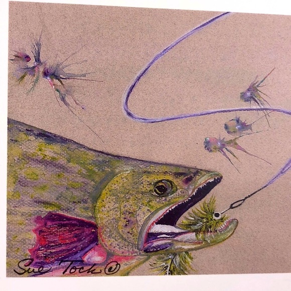 Art Print 8.5x11 pastel watercolor.fish - Picture 8 of 8